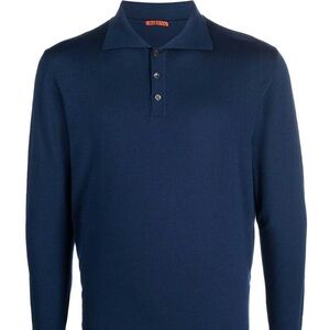 Barena Venezia Merino Wool Polo Shirt Navy Blue Men’s Medium